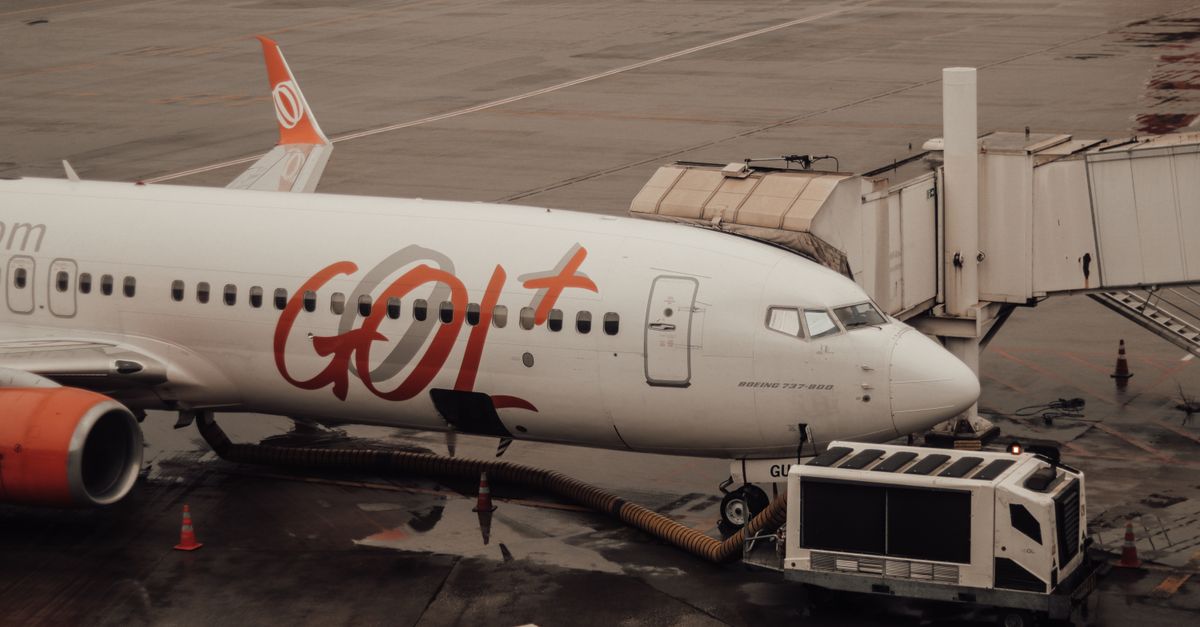 Airport gate during a disrupted flight